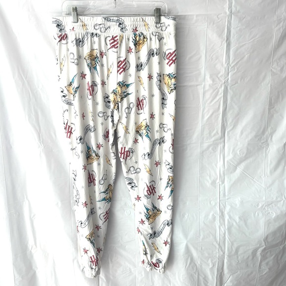 Harry Potter White and Red PJ Joggers Pants with Harry Potter Theme SZ 12 NWOT - Picture 2 of 9
